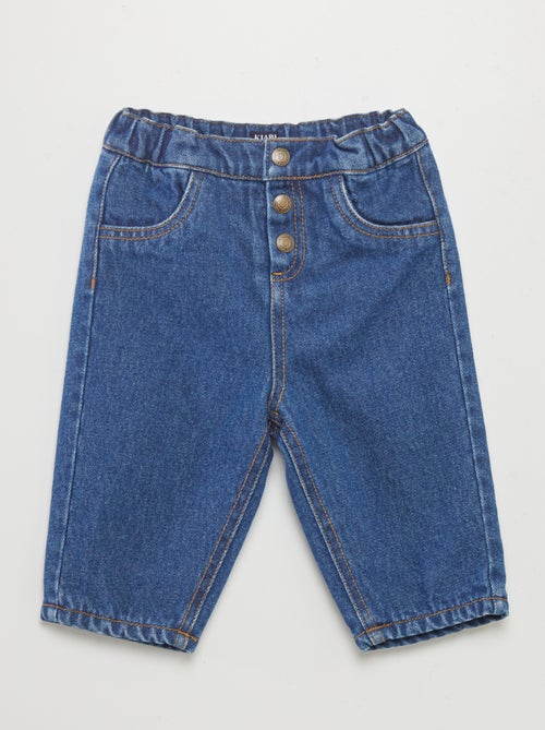 Denim broek met knopen - Kiabi