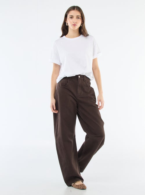 Denim broek met losse pijpen - Kiabi