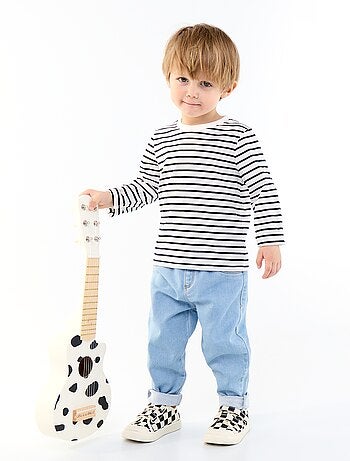 Denim broek met omgeslagen pijpen