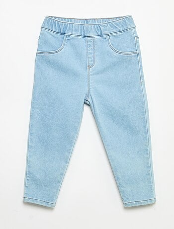 Denim broek met omgeslagen pijpen