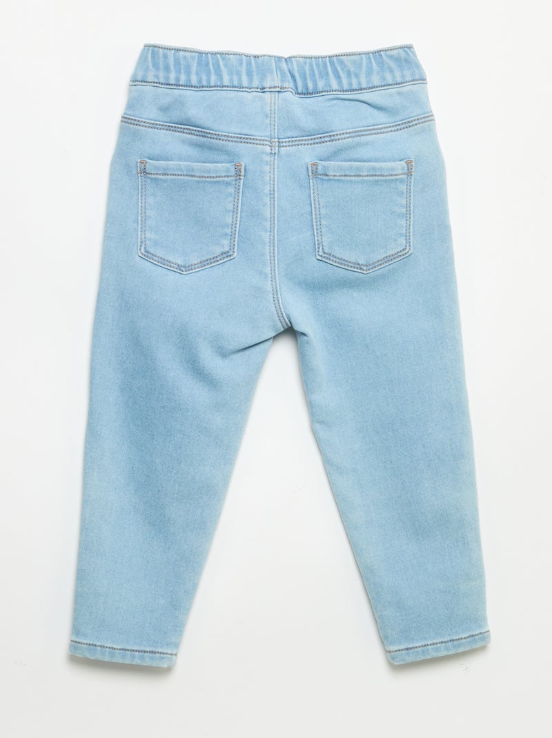 Denim broek met omgeslagen pijpen Blauw - Kiabi