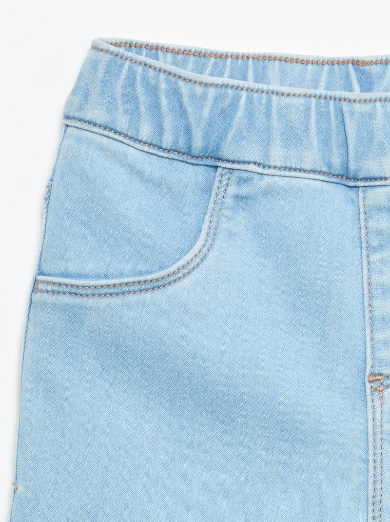 Denim broek met omgeslagen pijpen Blauw - Kiabi