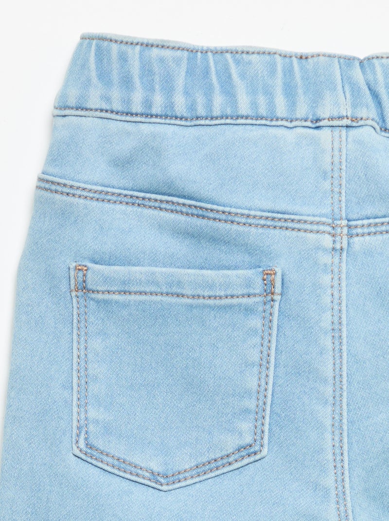 Denim broek met omgeslagen pijpen Blauw - Kiabi