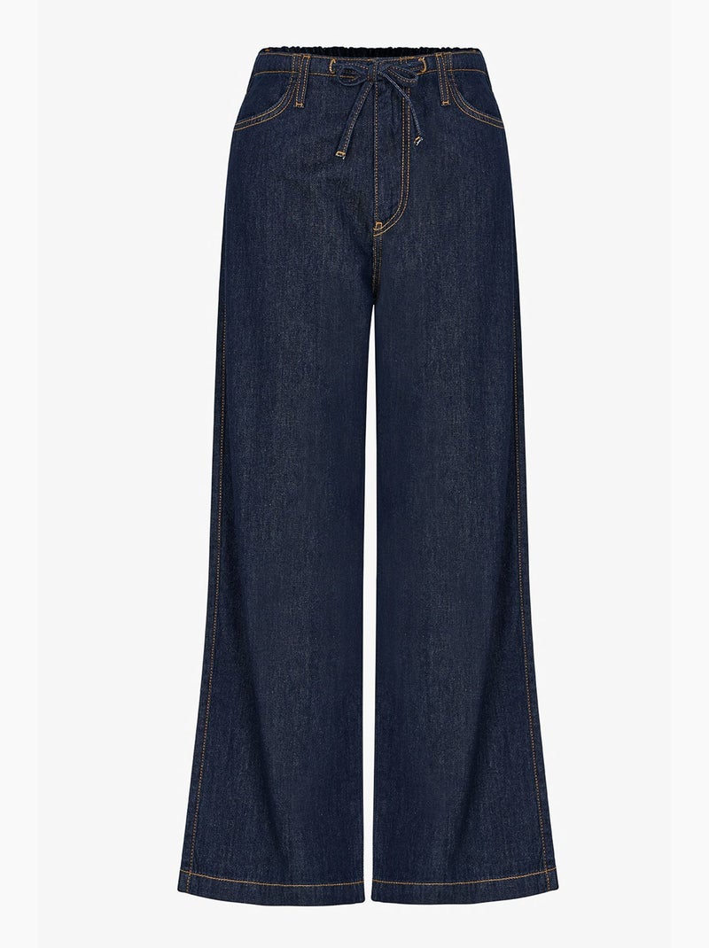 Denim broek met rechte pijp penti Ultramarijnblauw - Kiabi