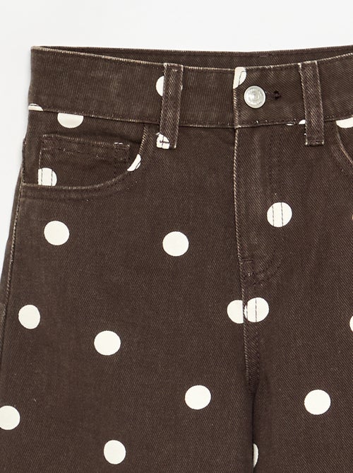 Denim broek met stippen - Kiabi