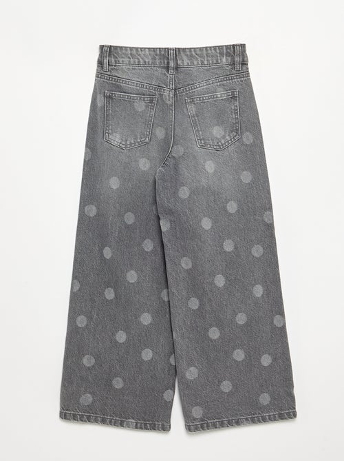 Denim broek met stippen - Kiabi