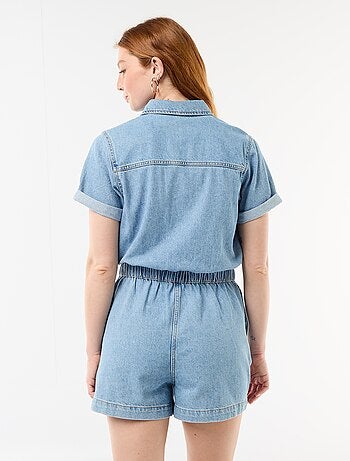 Denim combishort
