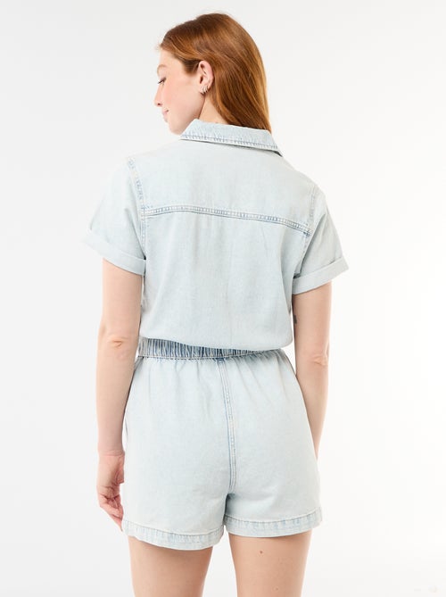 Denim combishort - Kiabi