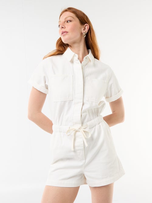 Denim combishort - Kiabi