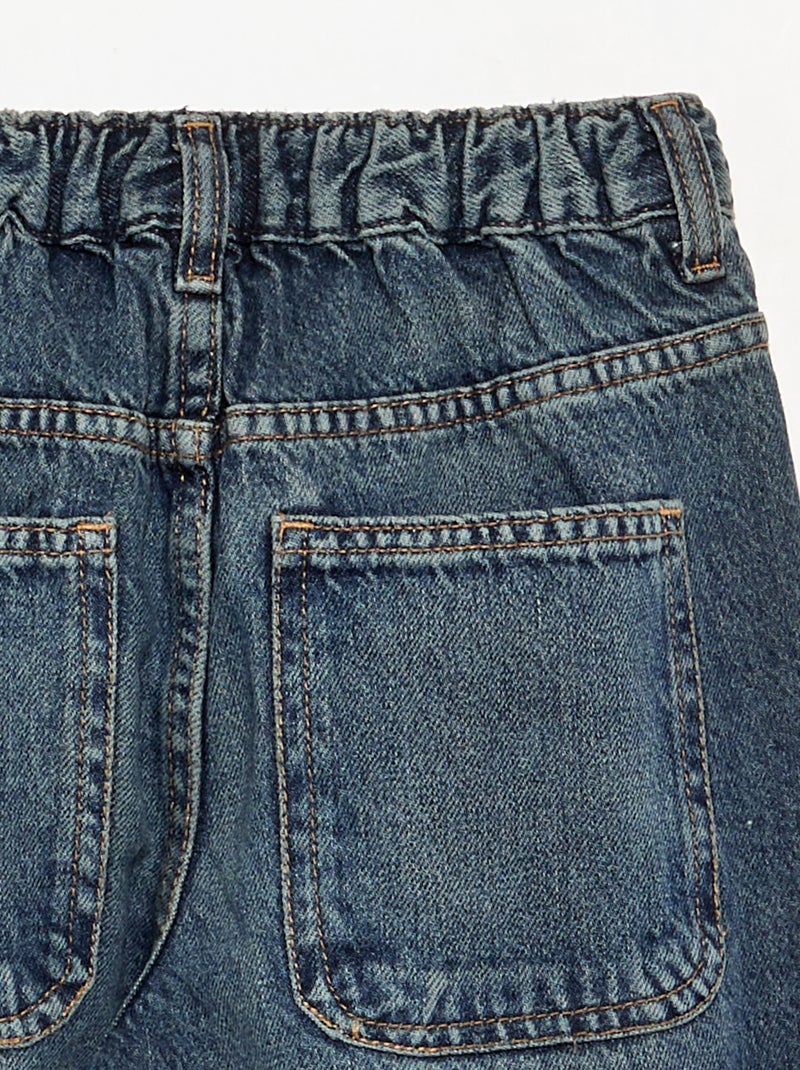 Denim coupe baggy 5 poches Bleu - Kiabi