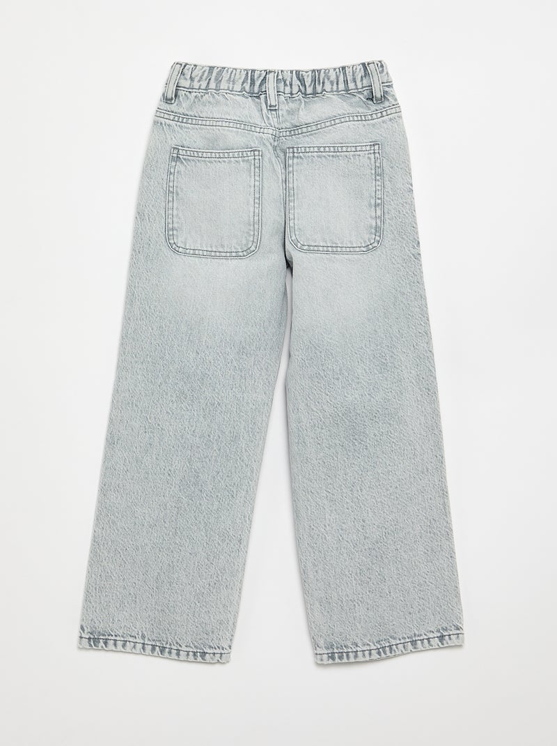 Denim coupe baggy 5 poches Gris - Kiabi