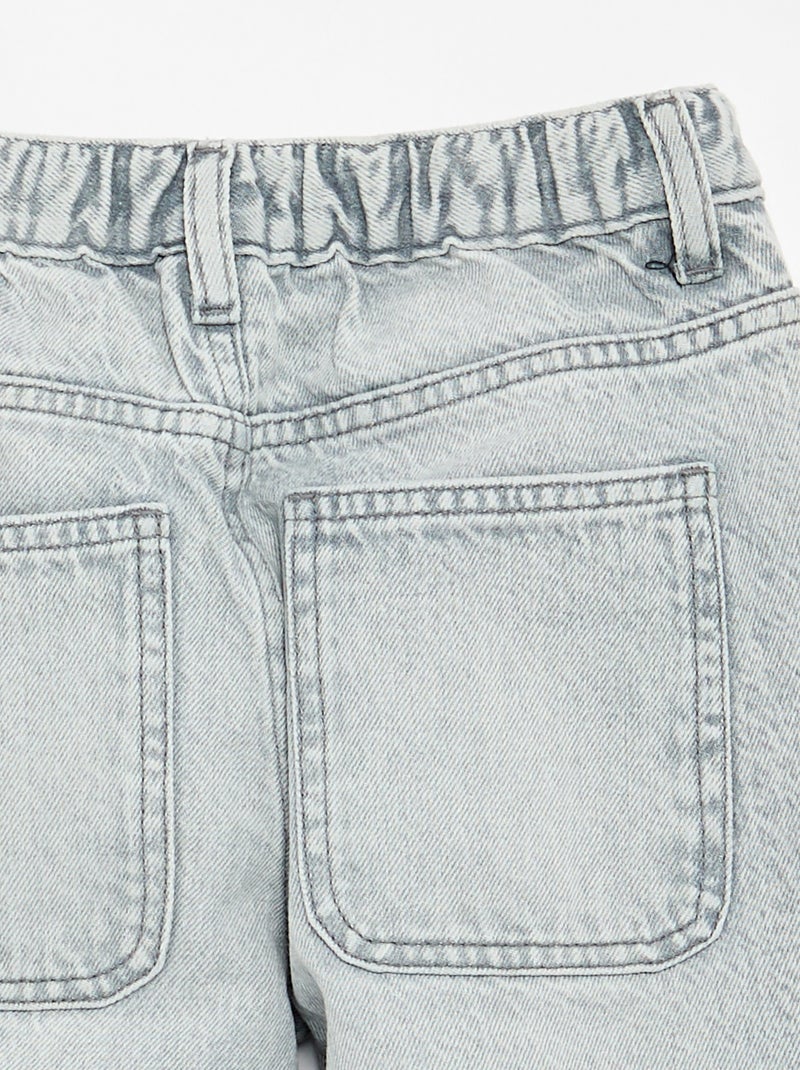 Denim coupe baggy 5 poches Gris - Kiabi