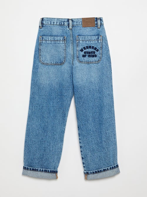 Denim coupe droite à 5 poches - Kiabi