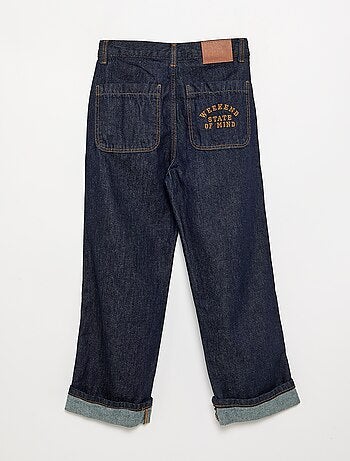 Denim coupe droite à 5 poches