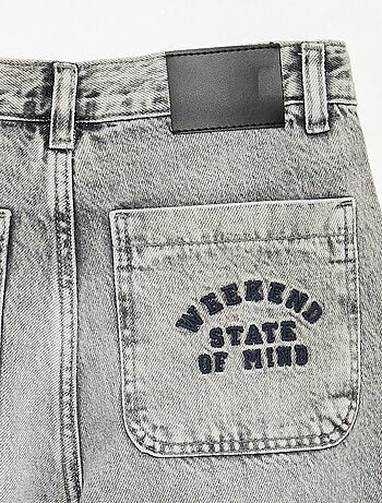 Denim coupe droite à 5 poches