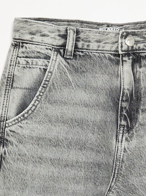 Denim coupe droite à 5 poches - Kiabi