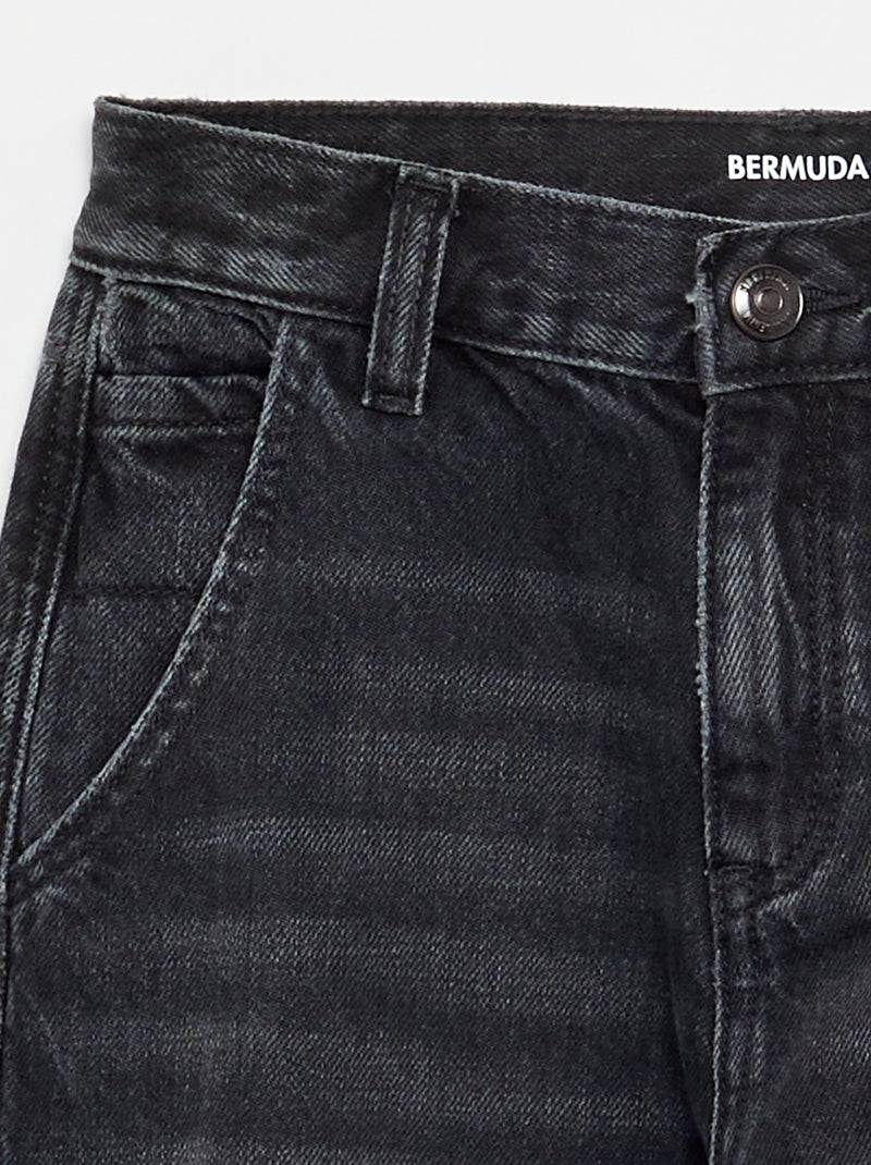 Denim coupe droite à 5 poches Noir - Kiabi