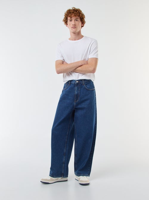Denim fit baggy van katoen - Kiabi