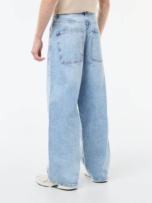 Denim fit baggy van katoen - Kiabi