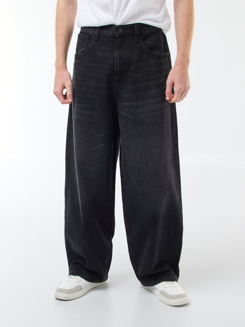 Denim fit baggy van katoen - Kiabi