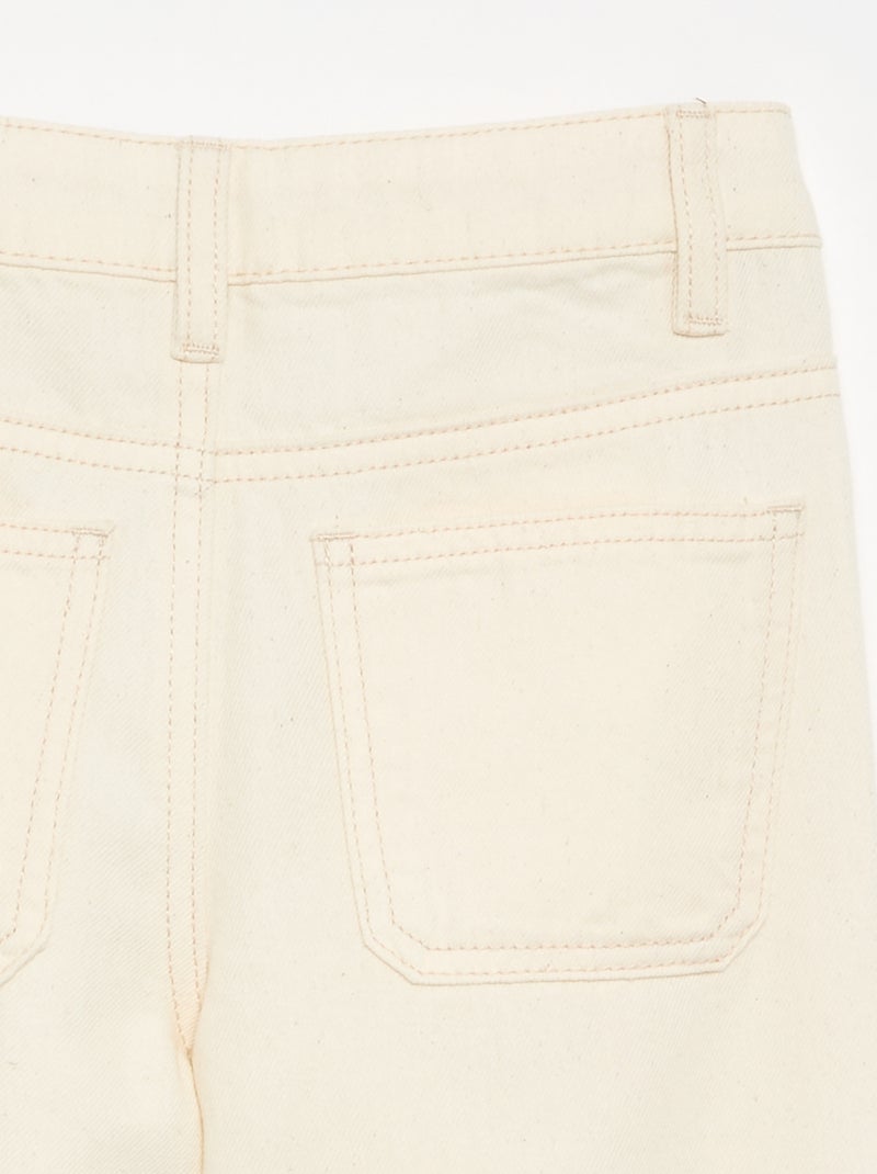 Denim flarebroek Wit - Kiabi