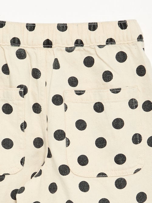 Denim forme barrel imprimé 'pois' - Kiabi Denim forme barrel imprimé 'pois' - Kiabi