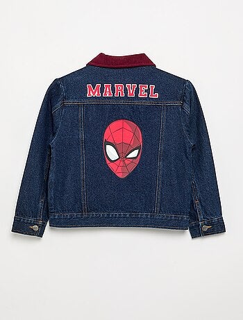 Denim jas 'Marvel' 'Spiderman' met contrasterende kraag
