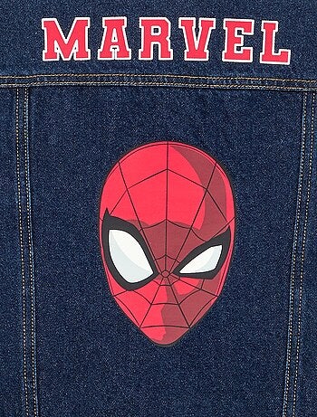 Denim jas 'Marvel' 'Spiderman' met contrasterende kraag