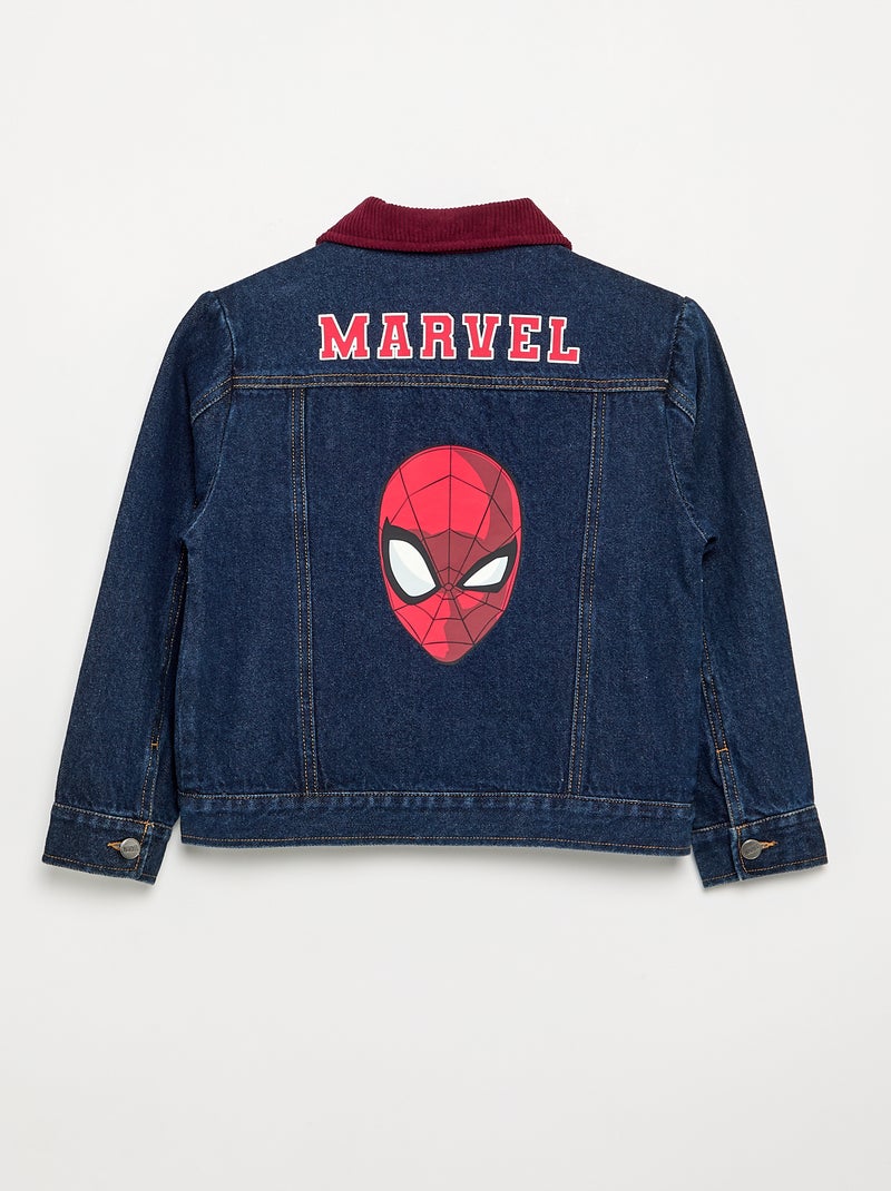 Denim jas 'Marvel' 'Spiderman' met contrasterende kraag Blauw - Kiabi