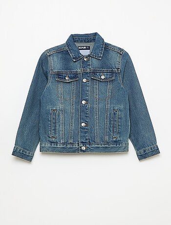 Denim jas met knoopsluiting