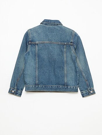 Denim jas met knoopsluiting