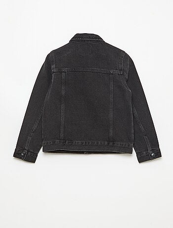 Denim jas met knoopsluiting