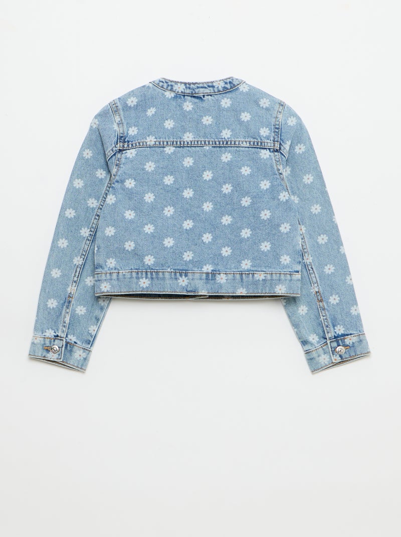 Denim jas met ronde hals Blauw - Kiabi
