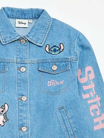 Denim jas 'Stitch' met knoopsluiting