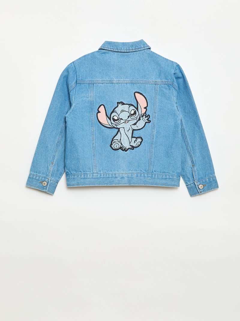 Denim jas 'Stitch' met knoopsluiting Blauw - Kiabi