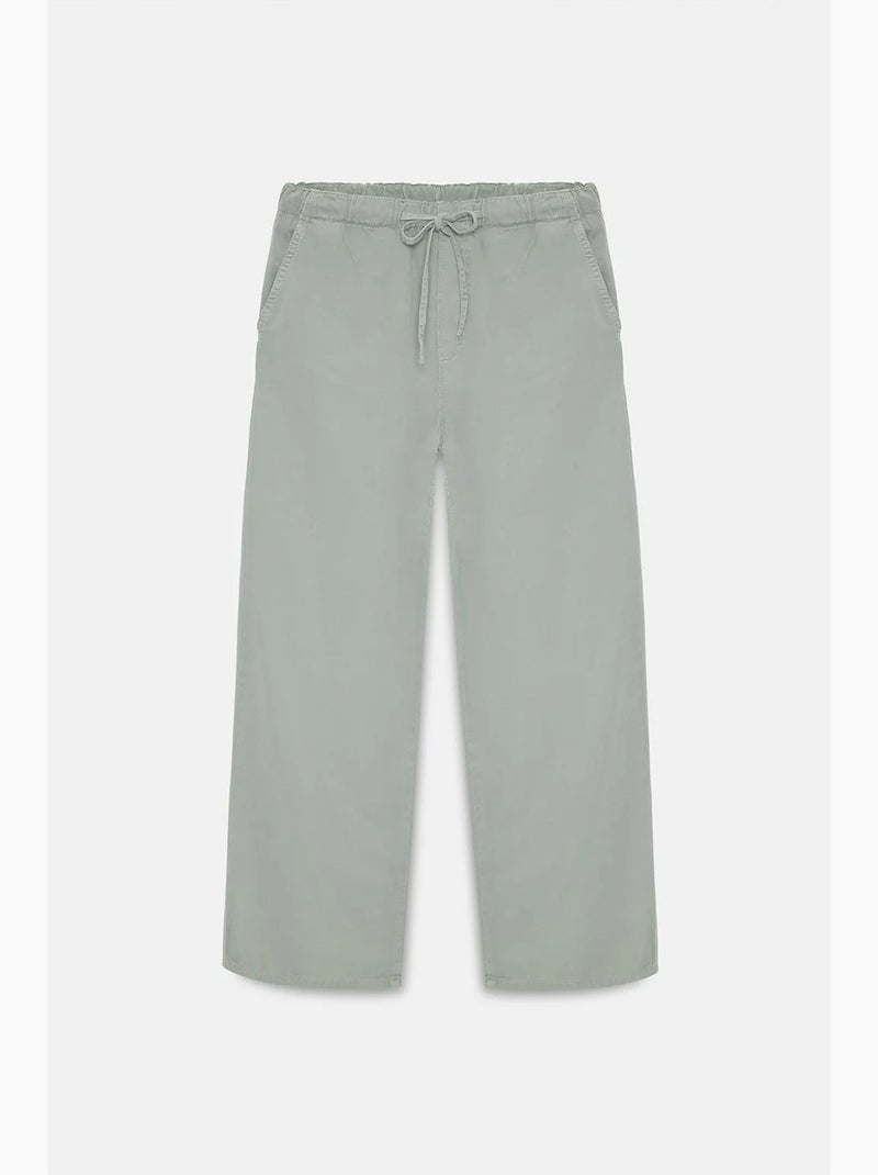 Denim jeans met middelhoge taille en wijde pijp dilvin Groen - Kiabi