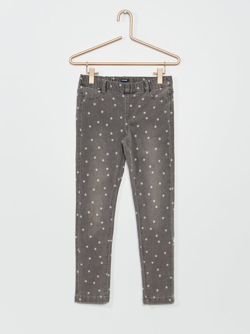 Denim jeggingbroek GRIJS - Kiabi
