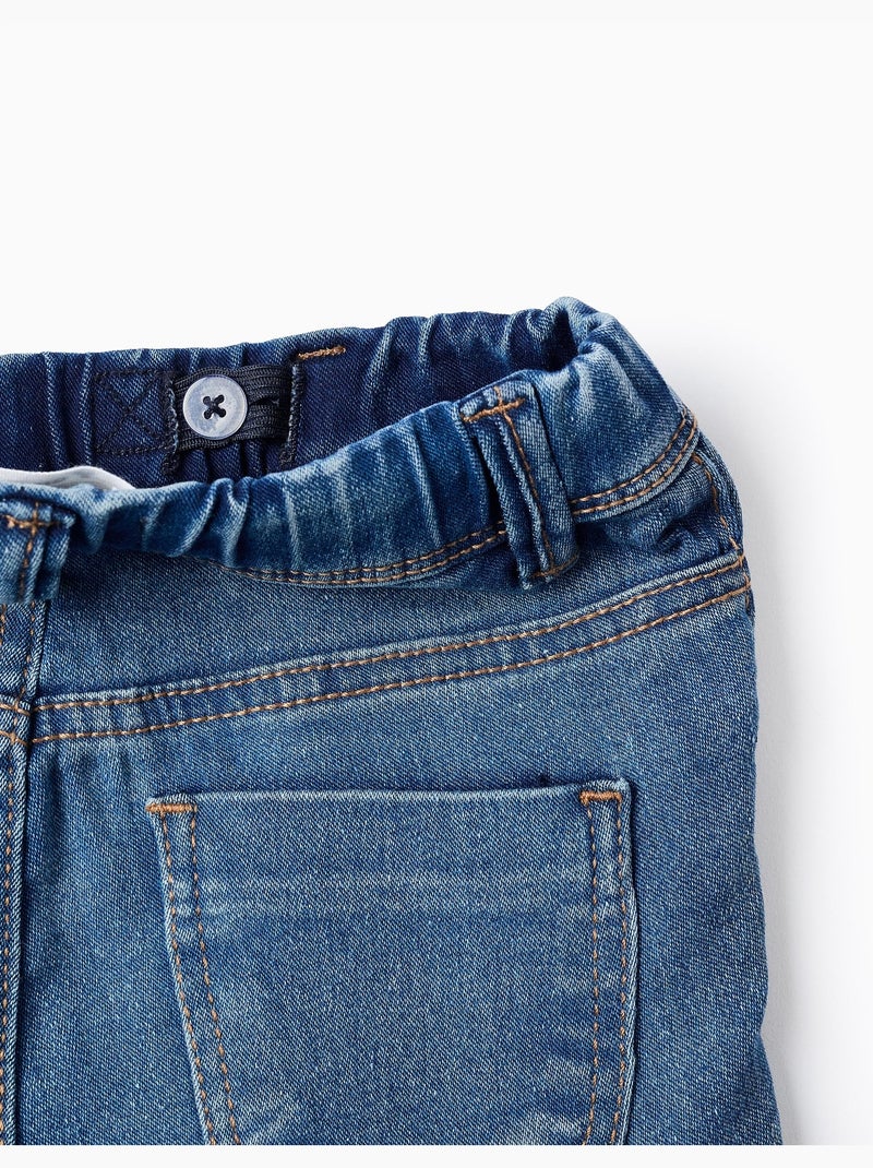 Denim jeggings met verstelbare taille Blauw Blauw - Kiabi