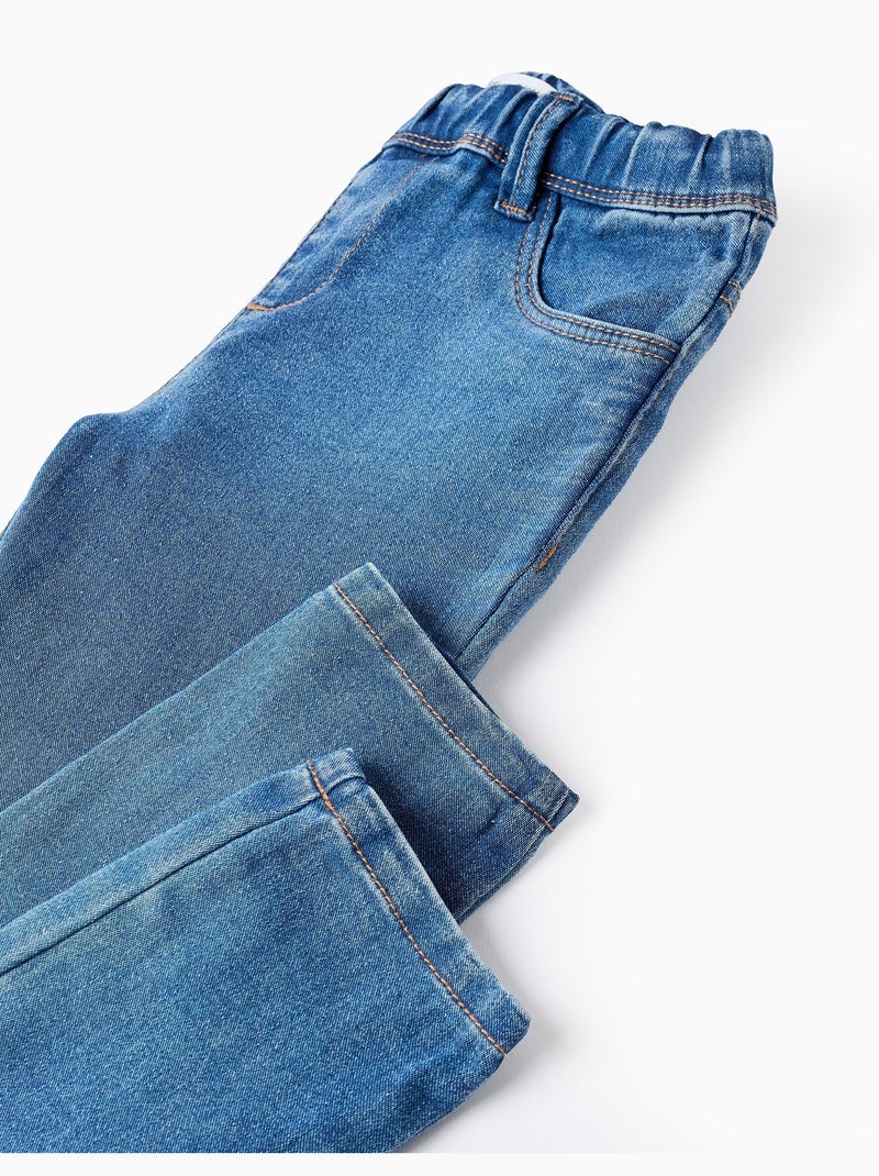 Denim jeggings met verstelbare taille Blauw Blauw - Kiabi
