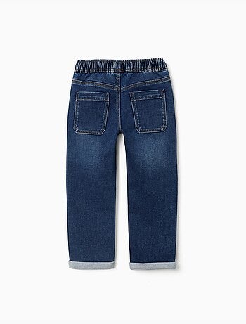 Denim joggers met trekkoord en 5 zakken