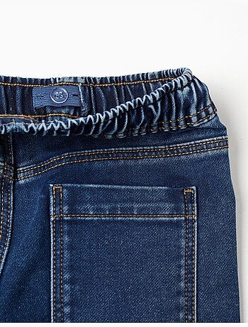 Denim joggers met trekkoord en 5 zakken