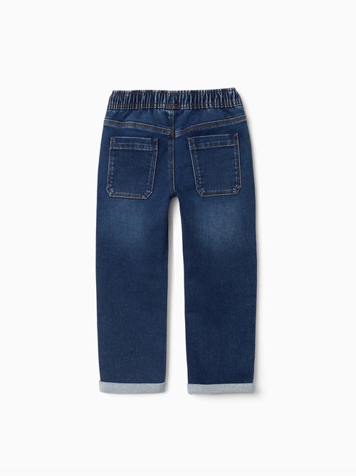 Denim joggers met trekkoord en 5 zakken - Kiabi Denim joggers met trekkoord en 5 zakken - Kiabi