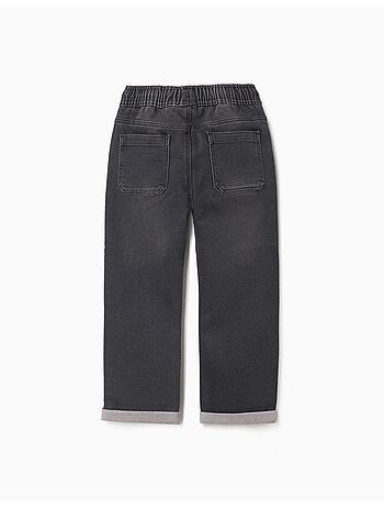 Denim joggers met trekkoord en 5 zakken