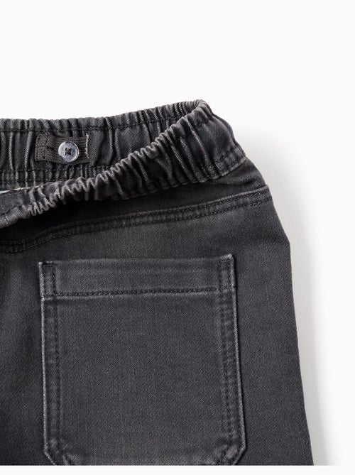 Denim joggers met trekkoord en 5 zakken - Kiabi Denim joggers met trekkoord en 5 zakken - Kiabi
