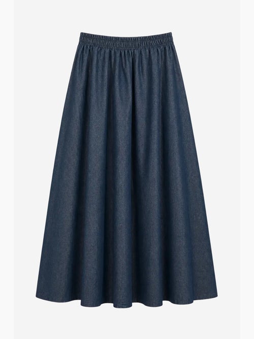 Denim midirok in a-lijn met hoge taille mixray - Kiabi