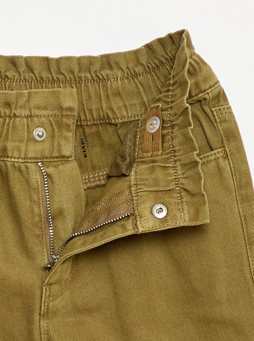 Denim mom-fit broek met hoge taille - Kiabi