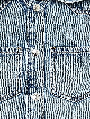 Denim overhemd met capuchon