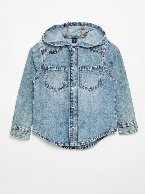 Denim overhemd met capuchon - Kiabi
