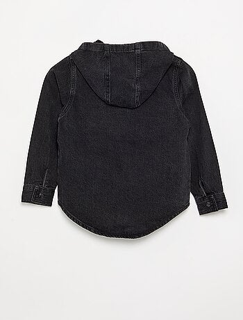 Denim overhemd met capuchon