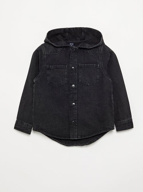 Denim overhemd met capuchon - Kiabi